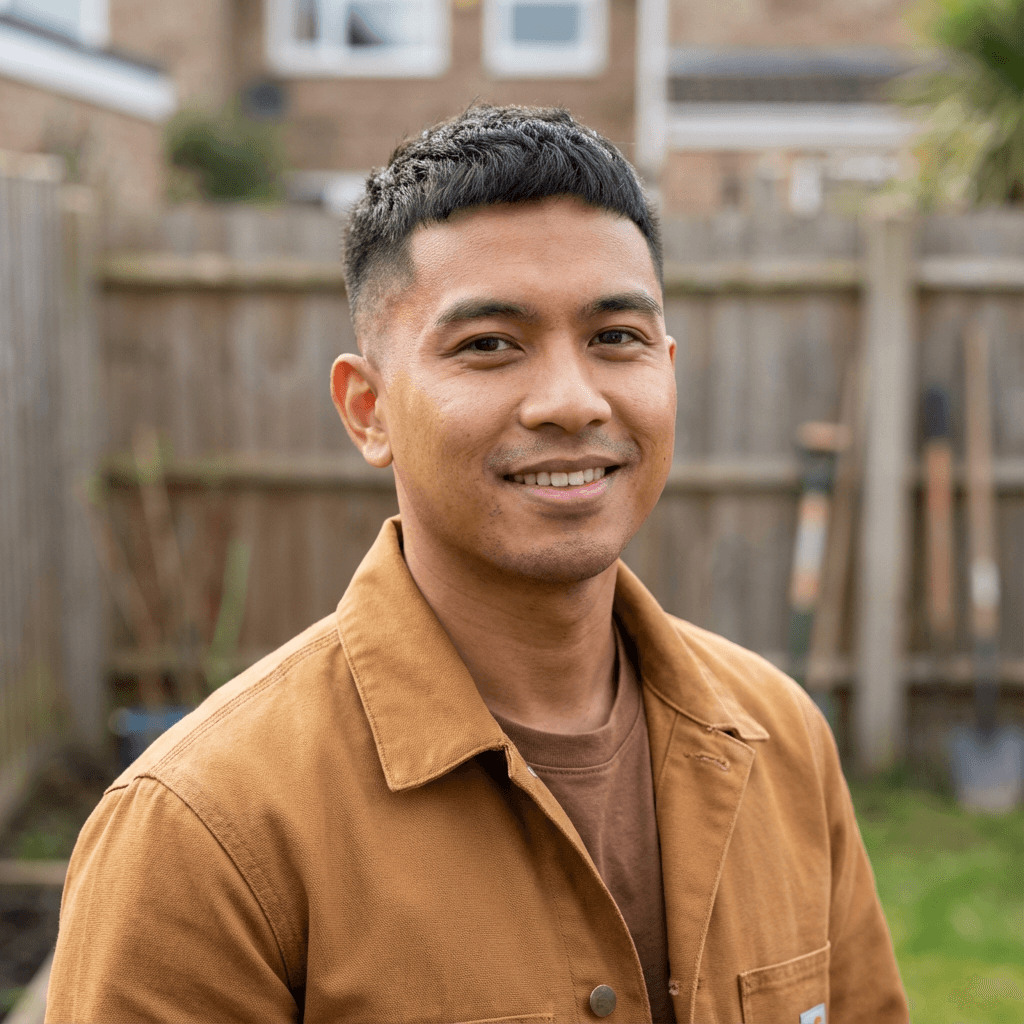 James O'Connell, a homeowner in his 40s, smiling in a casual setting